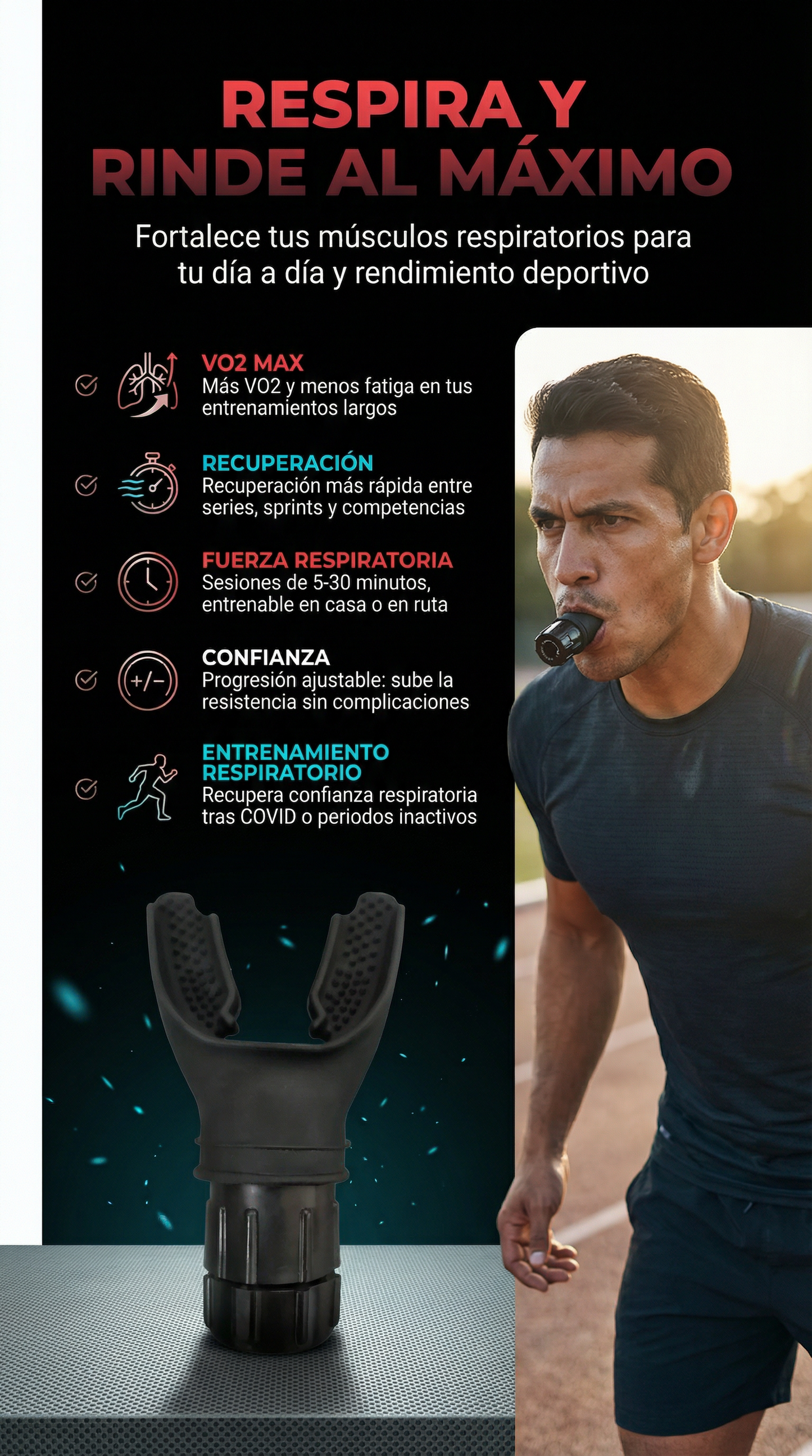 Boquilla Entrenador De Respiracion